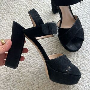 STUART WEITZMAN - Ivona suede platform sandals